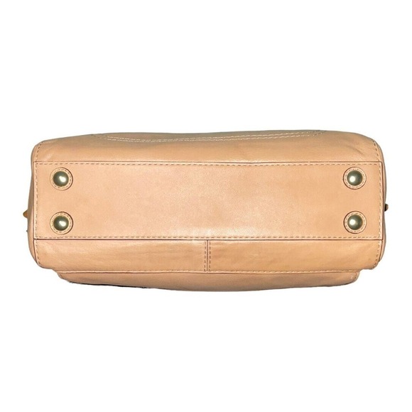 Coach Penelope Beige Leather Turn-lock Carryall Satchel Bag F16531 - Picture 8 of 16